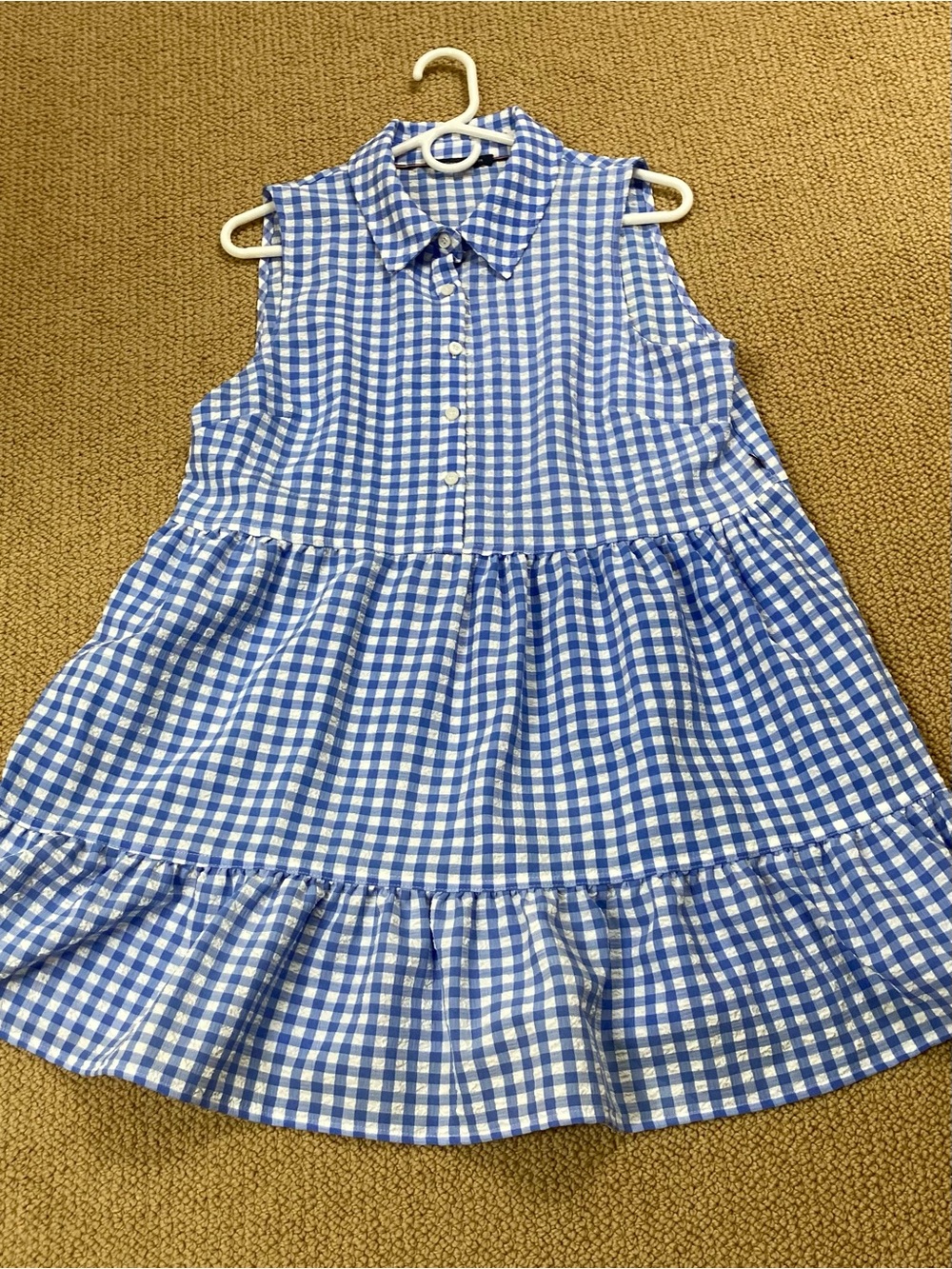 Gingham summer dress, size L, also great for Dorthy Halloween costume!